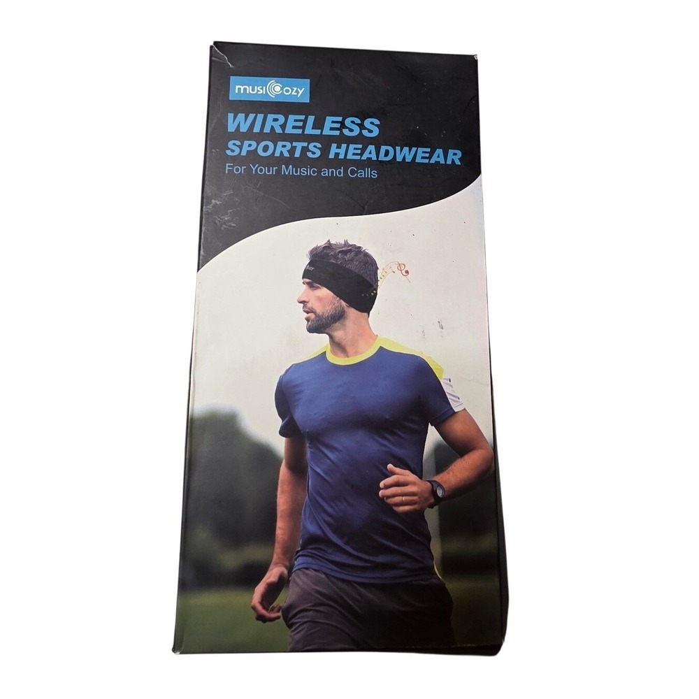 Musicozy Wireless Sports Headband Bluetooth 5.0 Headphones‎ Black VG001 F3